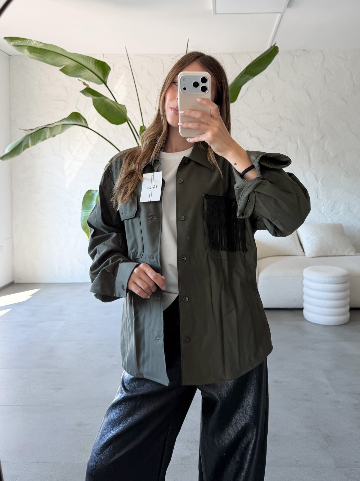 Camicia military frange