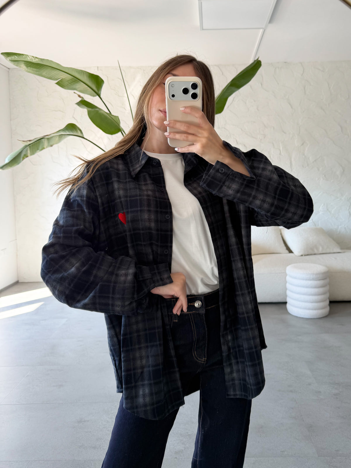 Camicia check cuore