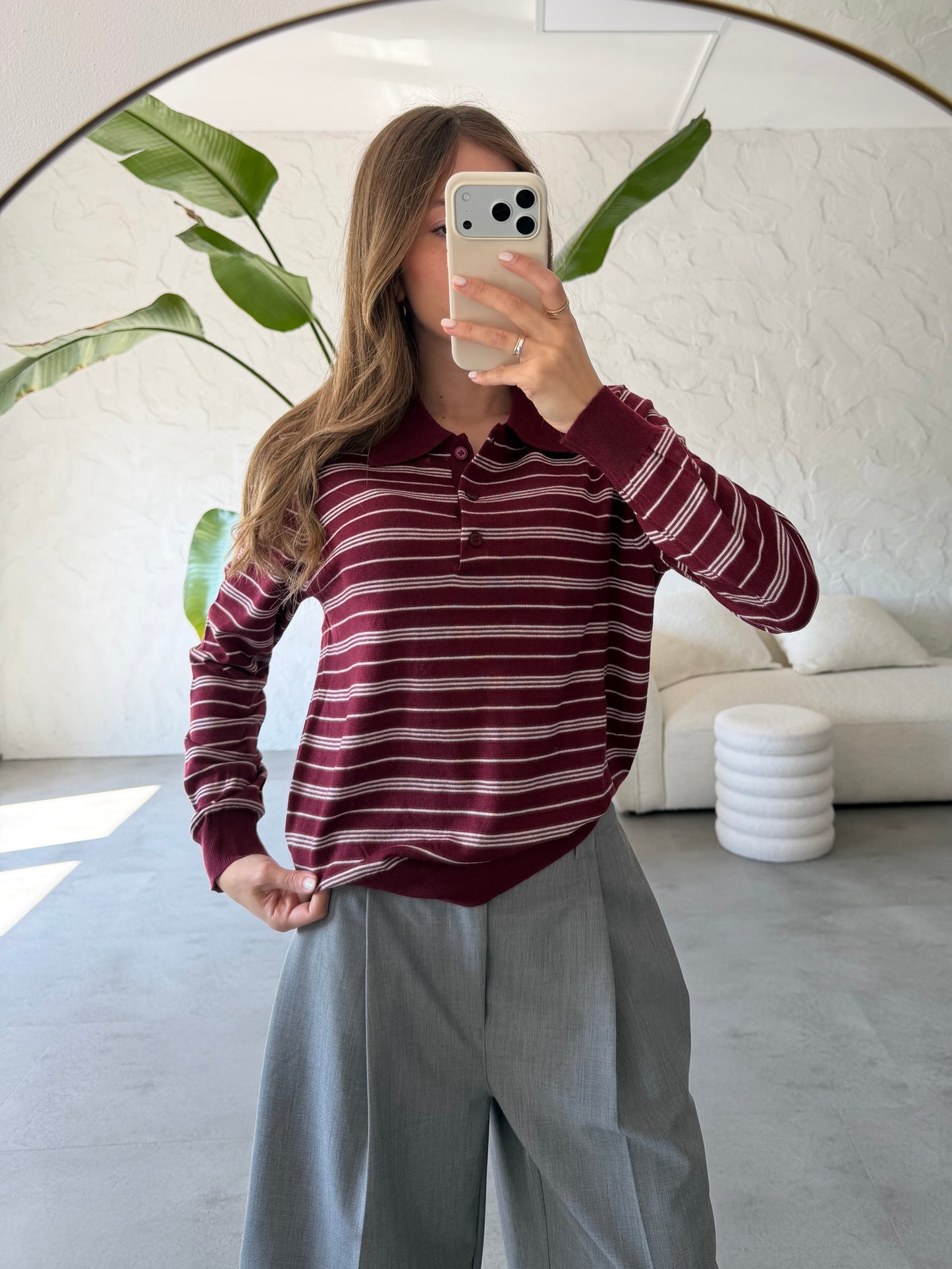 Maglia polo righe