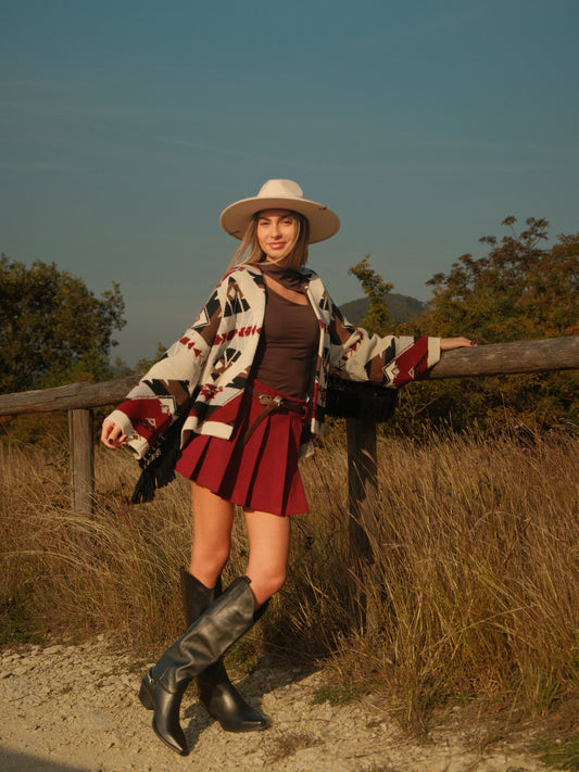 Cardigan etnico frange Vicolo