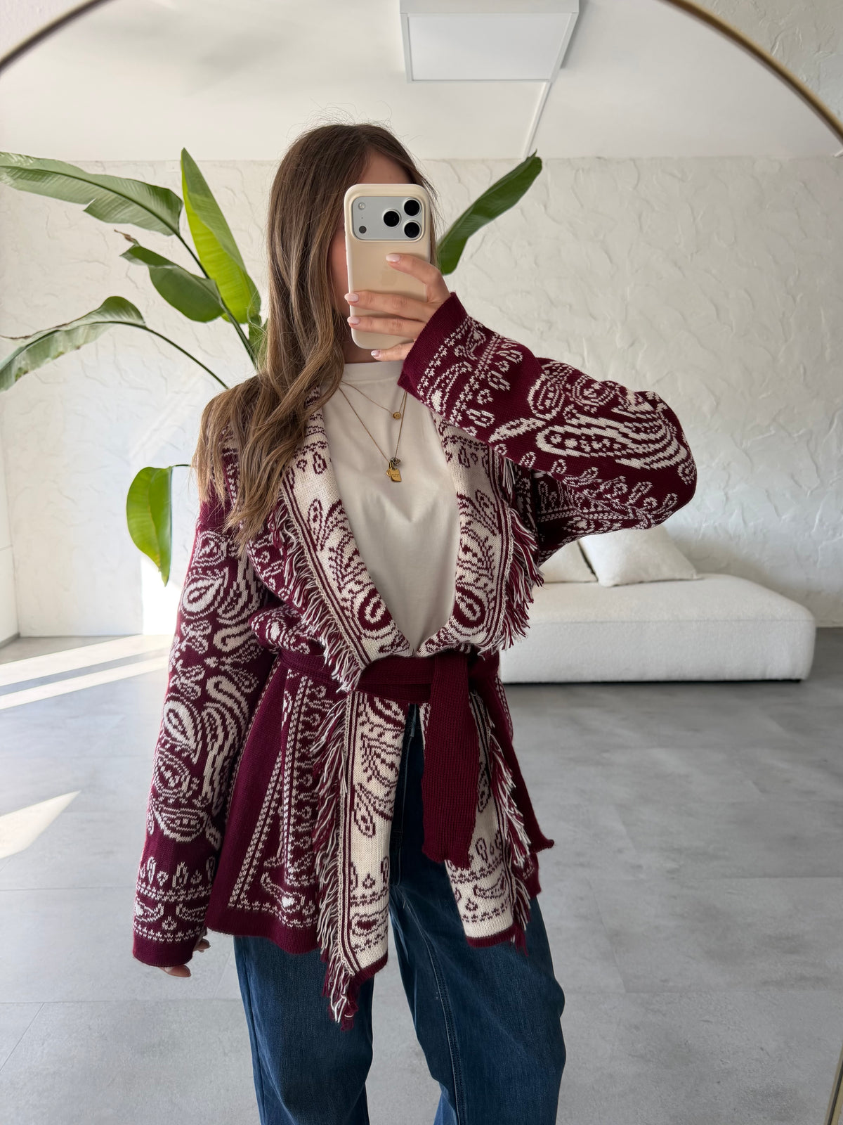 Cardigan bandana medio
